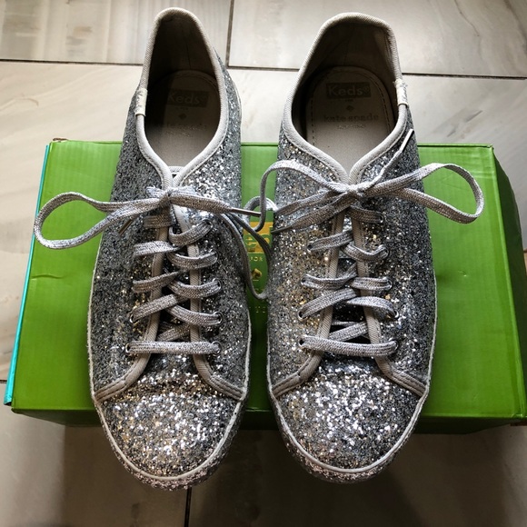 kate spade silver sneakers